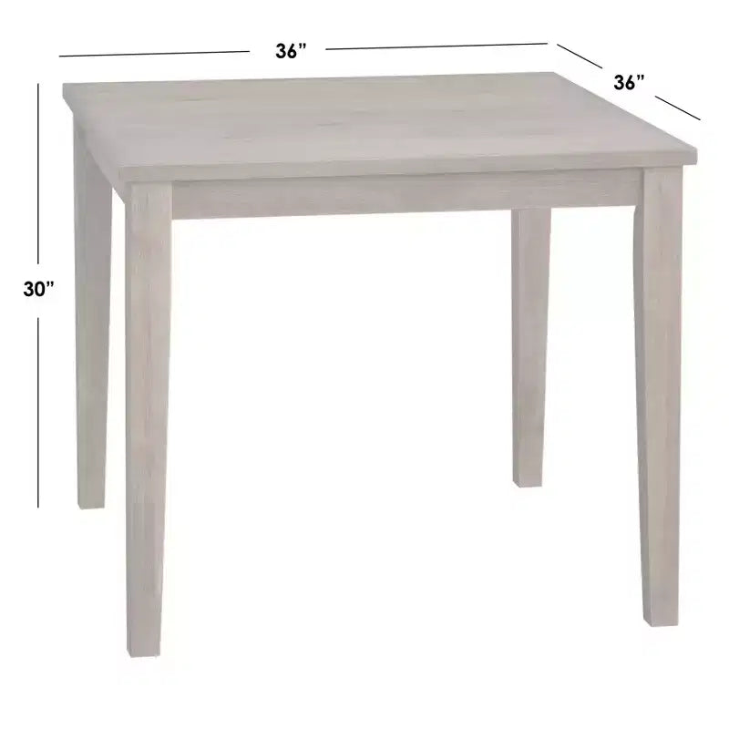 Table à manger carrée de style transitionnel Lifestorey Carmen 91,4 cm Beige