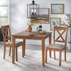 Table à manger carrée de style transitionnel Lifestorey Carmen 91,4 cm Beige