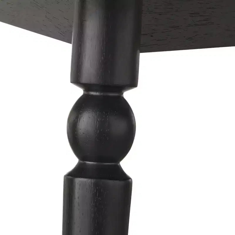 Table à manger ronde Lifestorey Bertona en faux marbre, 117 cm, avec pieds fuseau noirs