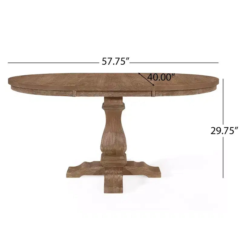 Christopher Knight Home Ezra Ensemble de salle à manger ovale extensible 5 pièces en tissu rembourré beige/fauve