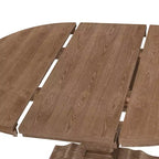 Christopher Knight Home Ezra Ensemble de salle à manger ovale extensible 5 pièces en tissu rembourré beige/fauve