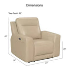 Fauteuil inclinable électrique Doncella Sable - Steve Silver Co.