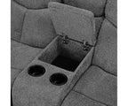 Canapé Kalen 82" en chenille grise - Acme Furniture : Fauteuil inclinable rembourré, comprend 2 oreillers décoratifs
