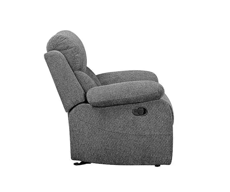 Canapé Kalen 82" en chenille grise - Acme Furniture : Fauteuil inclinable rembourré, comprend 2 oreillers décoratifs