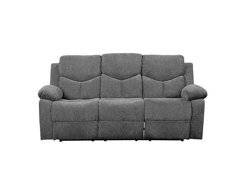 Canapé Kalen 82" en chenille grise - Acme Furniture : Fauteuil inclinable rembourré, comprend 2 oreillers décoratifs