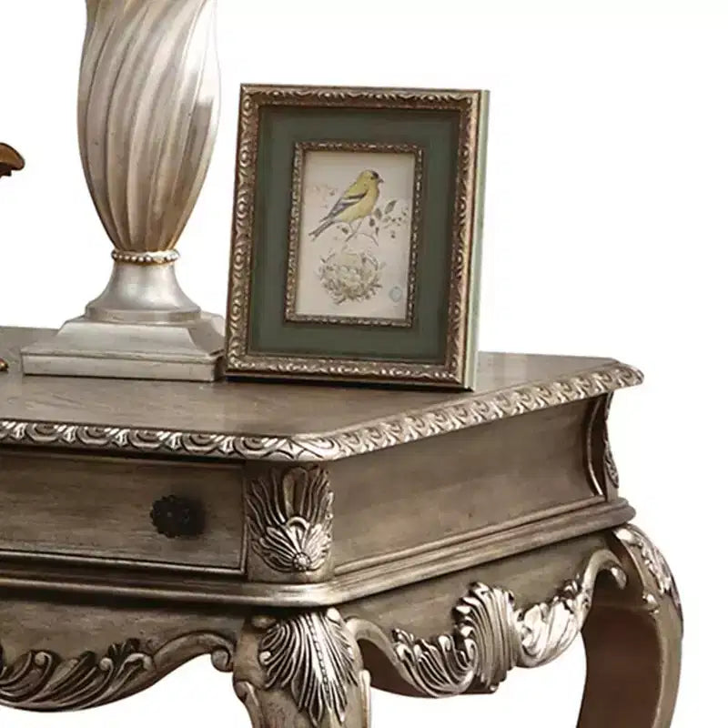 Table d'appoint Ragenardus Acme Furniture, finition chêne vintage