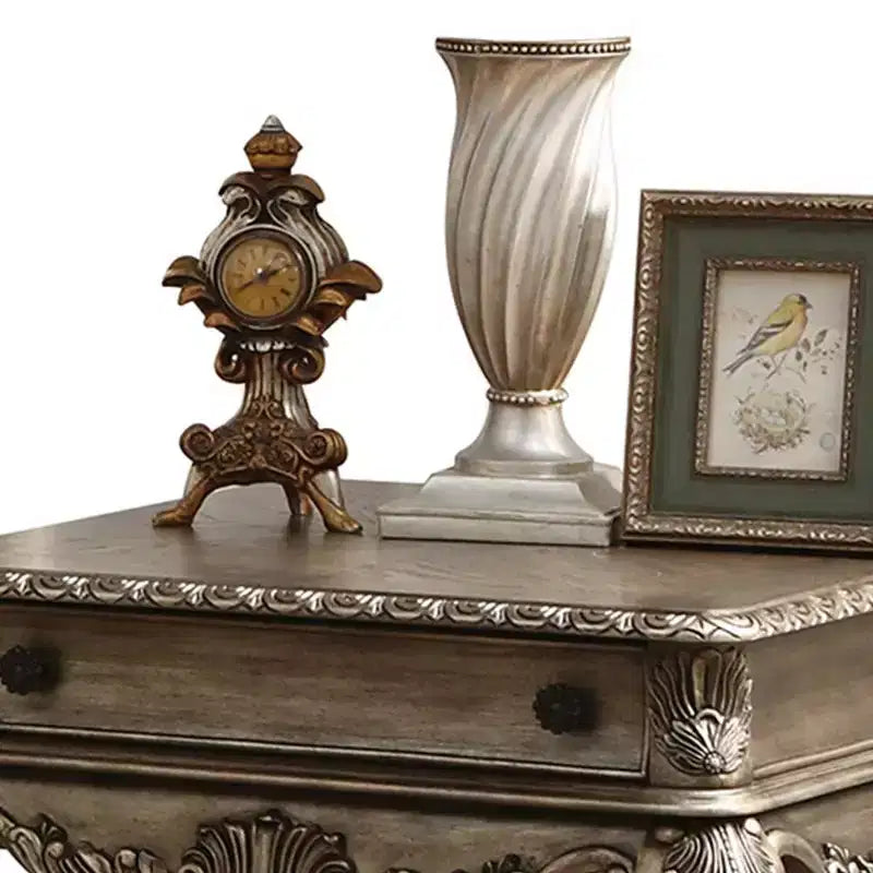 Table d'appoint Ragenardus Acme Furniture, finition chêne vintage