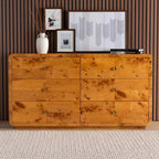 bali & pari Netra Commode 6 Tiroirs en Bois de Ronce Clair Mappa Burl