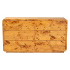 bali & pari Netra Commode 6 Tiroirs en Bois de Ronce Clair Mappa Burl