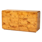 bali & pari Netra Commode 6 Tiroirs en Bois de Ronce Clair Mappa Burl