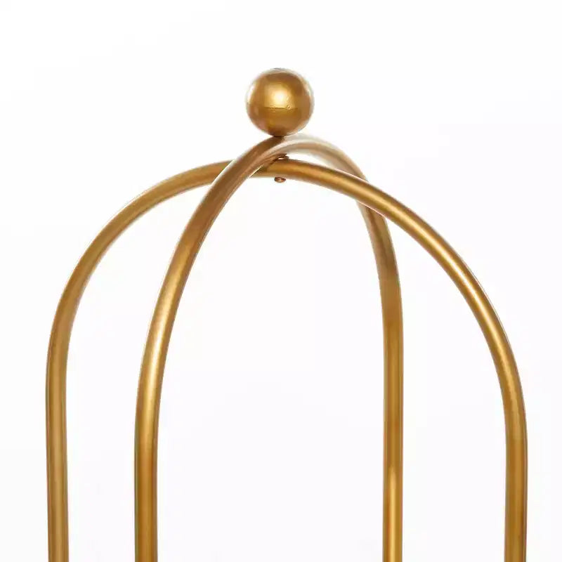 Olivia & May Étagère en métal doré Glam : Rangement de luxe, Aucun assemblage requis, Bibliothèque à 2 niveaux