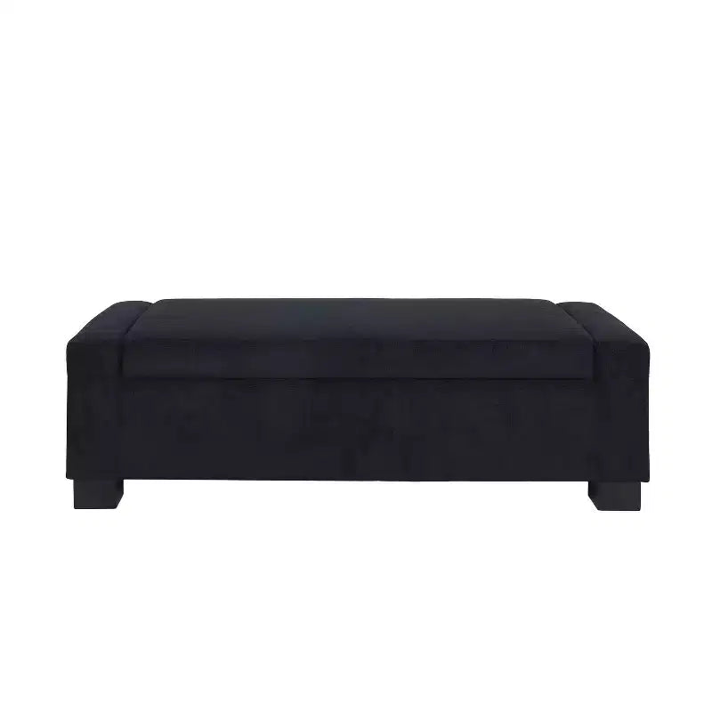 Christopher Knight Home Olivia Indoor Upholstered Modern Storage Ottoman Midnight Blue