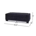 Christopher Knight Home Olivia Pouf de rangement moderne rembourré d'intérieur Bleu nuit