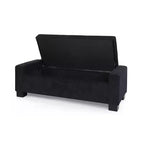 Christopher Knight Home Olivia Pouf de rangement moderne rembourré d'intérieur Bleu nuit
