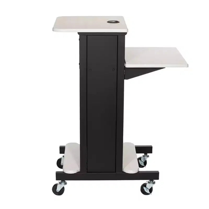 Chariot pupitre de présentation haut de gamme : Mobile, avec multiprise – Hampden Furnishings