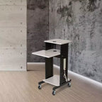 Chariot pupitre de présentation haut de gamme : Mobile, avec multiprise – Hampden Furnishings