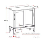 WyndenHall Pearson Low Storage Cabinet White