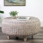 Table basse ronde East at Main Borneo, couleur havane