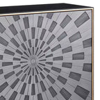 Table d'appoint Quilla 39" finition noir, gris et laiton - Acme Furniture