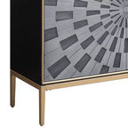 Table d'appoint Quilla 39" finition noir, gris et laiton - Acme Furniture