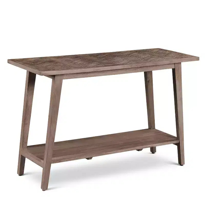 Milani Rectangle Sofa Table Natural - Steve Silver Co.: Mango Wood, Entryway, Fixed Shelf