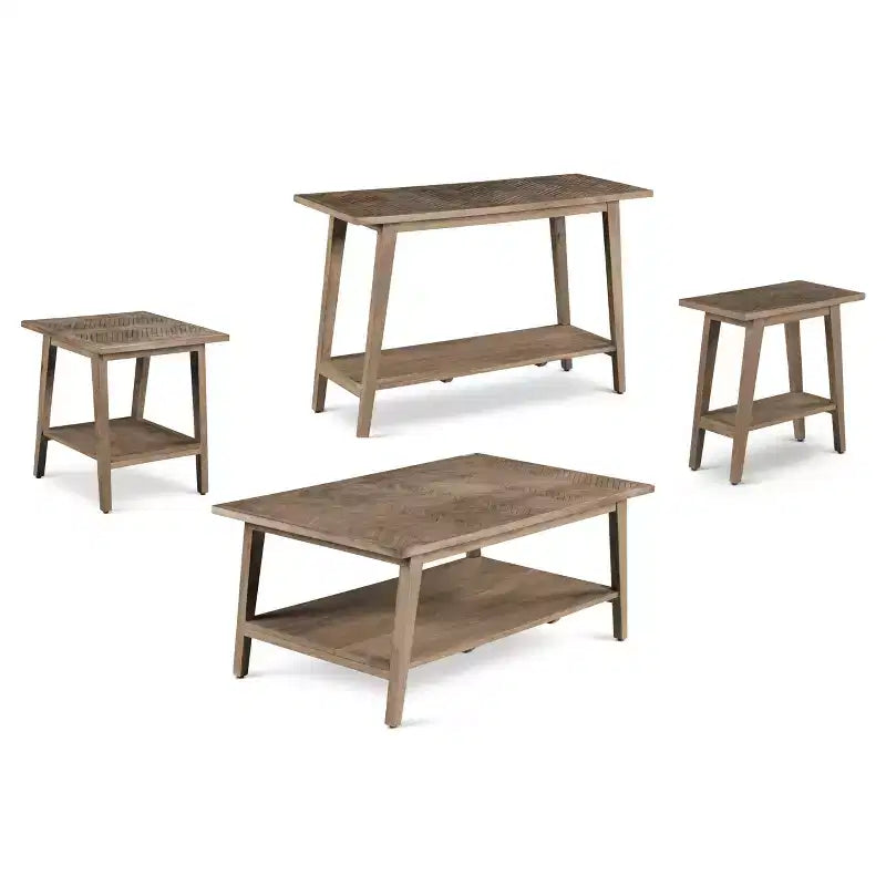Console rectangulaire Milani Natural - Steve Silver Co. : Bois de manguier, Entrée, Étagère fixe