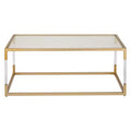 Metal and Glass Coffee Table Gold - Olivia & May: Elegant Iron Frame, No Assembly, Contemporary Design