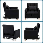 Aukfa Sleeper Chair Bed Convertible Single Sofa Chair with Pillow