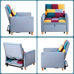 Aukfa Sleeper Chair Bed Convertible Single Sofa Chair with Pillow