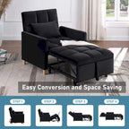 Aukfa Sleeper Chair Bed Convertible Single Sofa Chair with Pillow