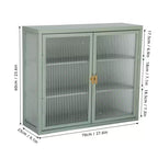 Double Glass Door Wall Cabinet Storage Cabinets with Enough Storage Space, Doors Detachable Shelves Wall Cabinet Practical Tool Storage Chest