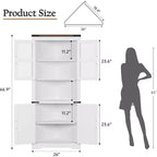 69 Tall Corner Cabinet, Farmhouse Corner Storage Cabinet, Space Saving Storage, Glass Door, Adjustable Shelves, for Living Room, Kitchen