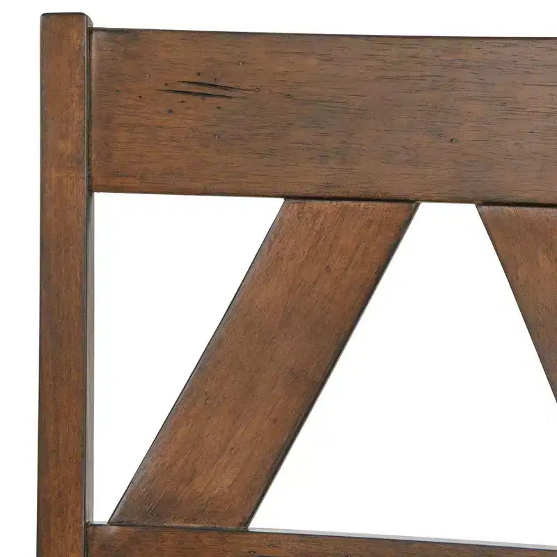 Lot de 2 chaises de salle à manger Buylateral Vintner en bois massif de style campagnard