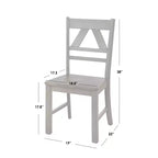 Lot de 2 chaises de salle à manger Buylateral Vintner en bois massif de style campagnard
