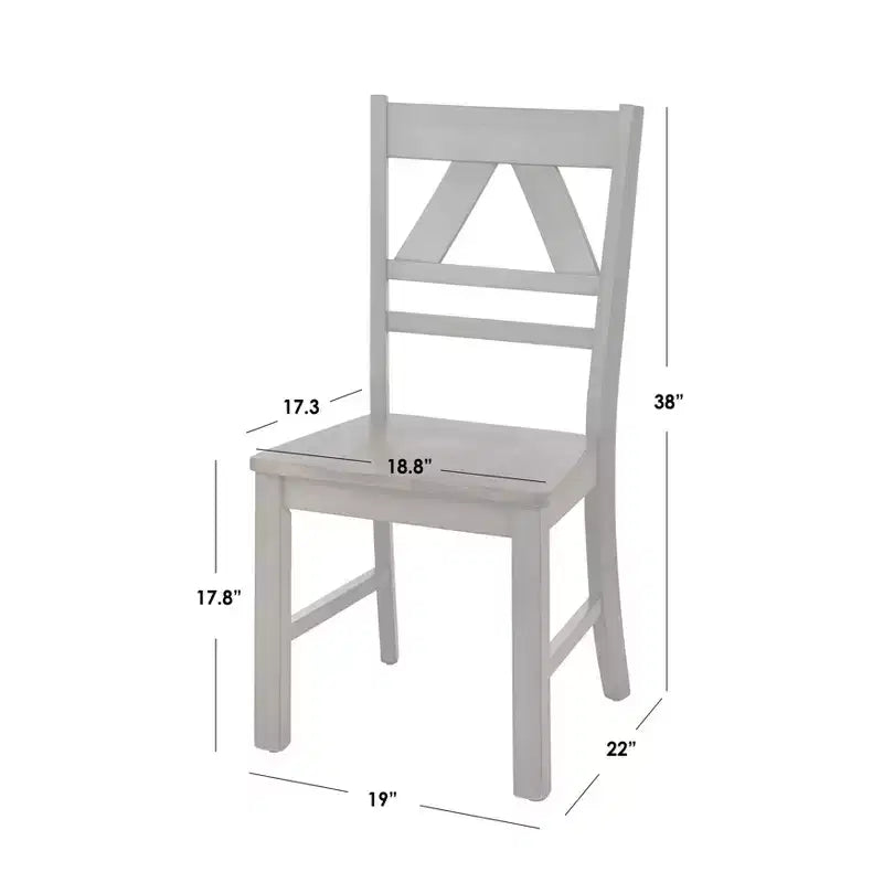 Lot de 2 chaises de salle à manger Buylateral Vintner en bois massif de style campagnard