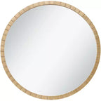 Uttermost Gracia Round Vanity Decorative Wall Mirror Modern Warm Gold Leaf Tiled Iron Frame 34 Wide for Bathroom Bedroom Living Room Home Office