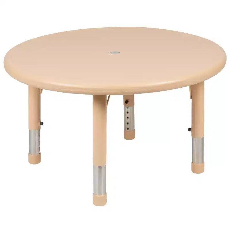 Ensemble Table d'activités Ronde Ajustable en Hauteur Emma et Oliver de 33 po avec 2 Chaises