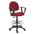 Tabouret de dessinateur avec repose-pieds et accoudoirs boucles - Boss Office Products