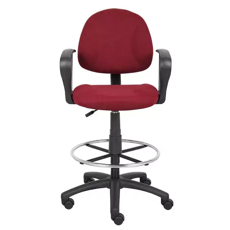 Tabouret de dessinateur avec repose-pieds et accoudoirs boucles - Boss Office Products