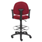 Tabouret de dessinateur avec repose-pieds et accoudoirs boucles - Boss Office Products
