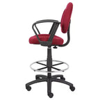 Tabouret de dessinateur avec repose-pieds et accoudoirs boucles - Boss Office Products