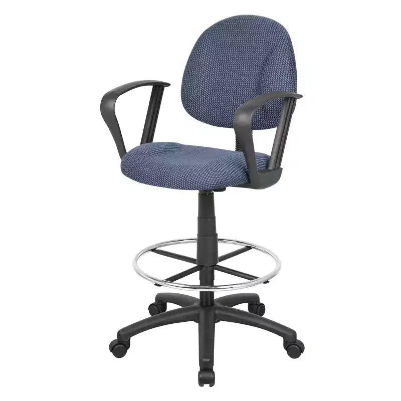 Tabouret de dessinateur avec repose-pieds et accoudoirs boucles - Boss Office Products