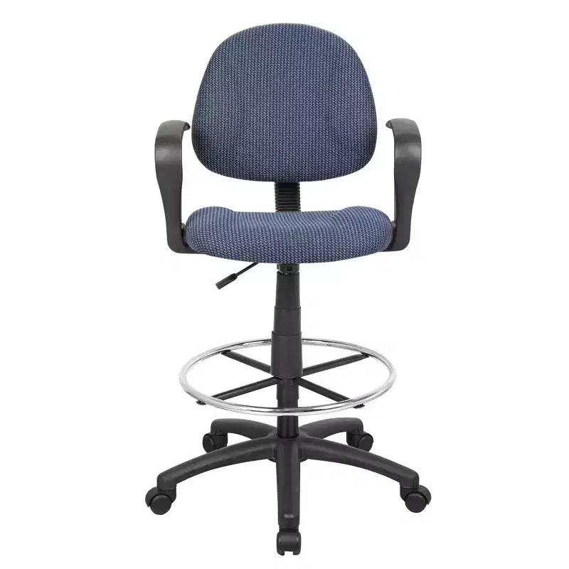 Tabouret de dessinateur avec repose-pieds et accoudoirs boucles - Boss Office Products