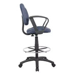 Tabouret de dessinateur avec repose-pieds et accoudoirs boucles - Boss Office Products