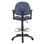 Tabouret de dessinateur avec repose-pieds et accoudoirs boucles - Boss Office Products