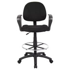 Tabouret de dessinateur avec repose-pieds et accoudoirs boucles - Boss Office Products