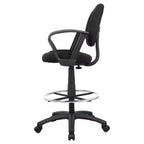 Tabouret de dessinateur avec repose-pieds et accoudoirs boucles - Boss Office Products