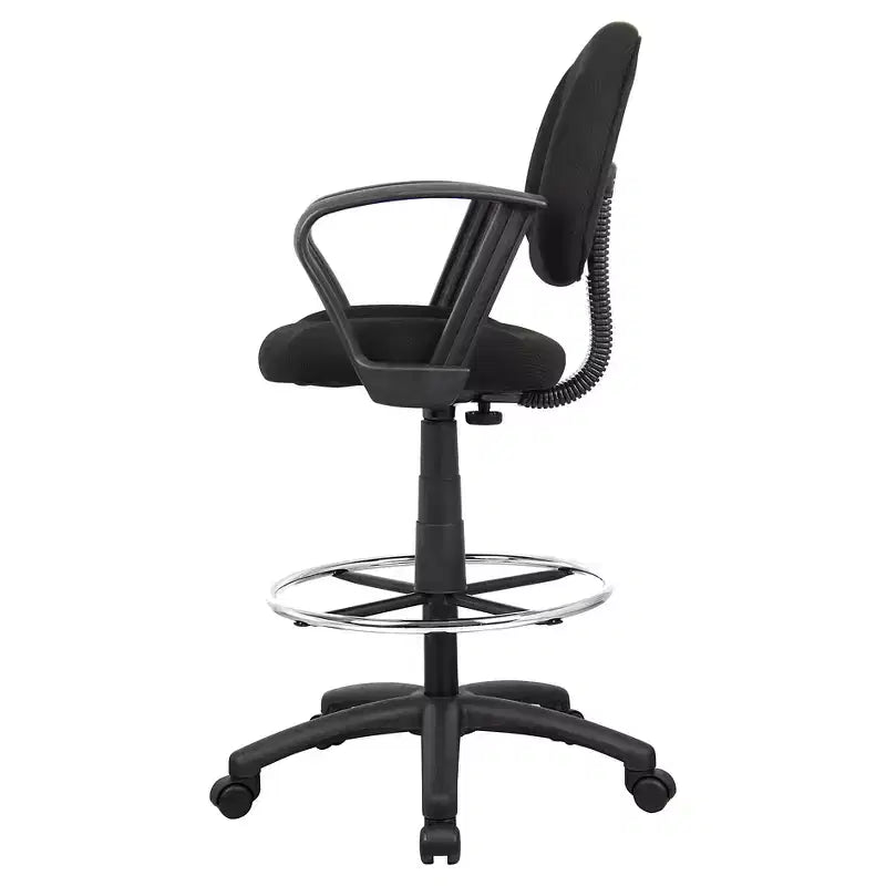 Tabouret de dessinateur avec repose-pieds et accoudoirs boucles - Boss Office Products