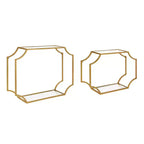 2pc Ciel Modern Glam Metal Wall Shelf Set - Kate & Laurel All Things Decor