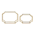 Lot de 2 étagères murales en métal Ciel Modern Glam – Kate & Laurel All Things Decor